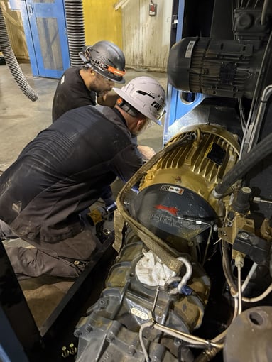 Technicians Repairing Air Compressorjpeg